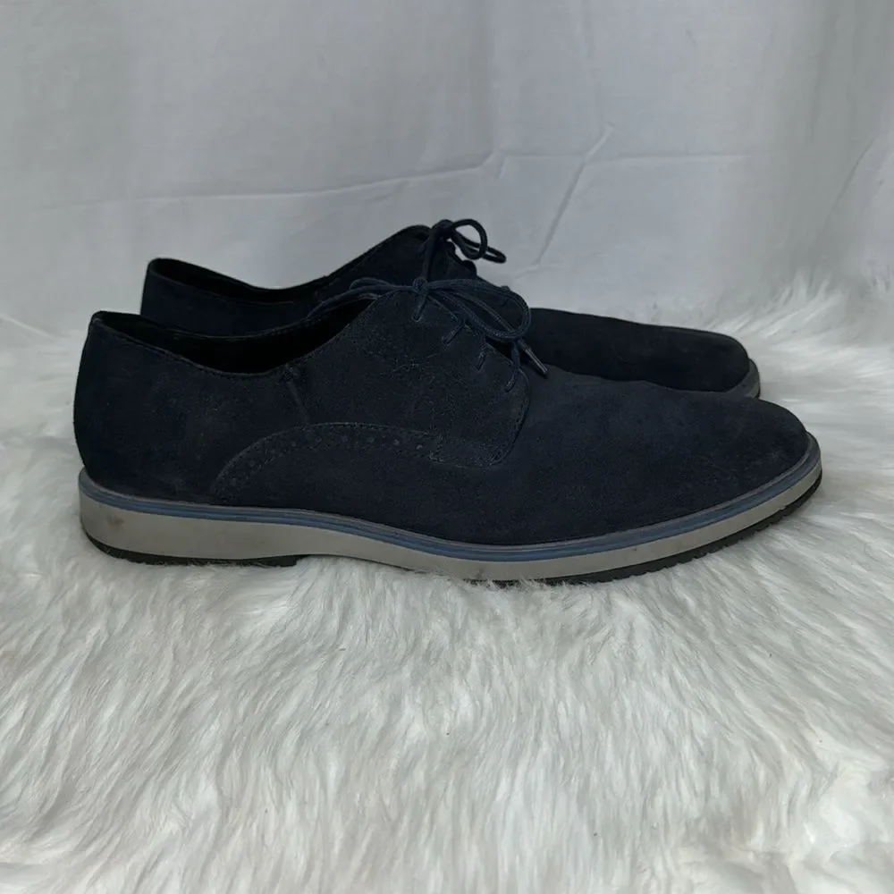 Geox Respira‎ Tyren Navy Suede Lace Up Oxfords Sz 45/US 12
